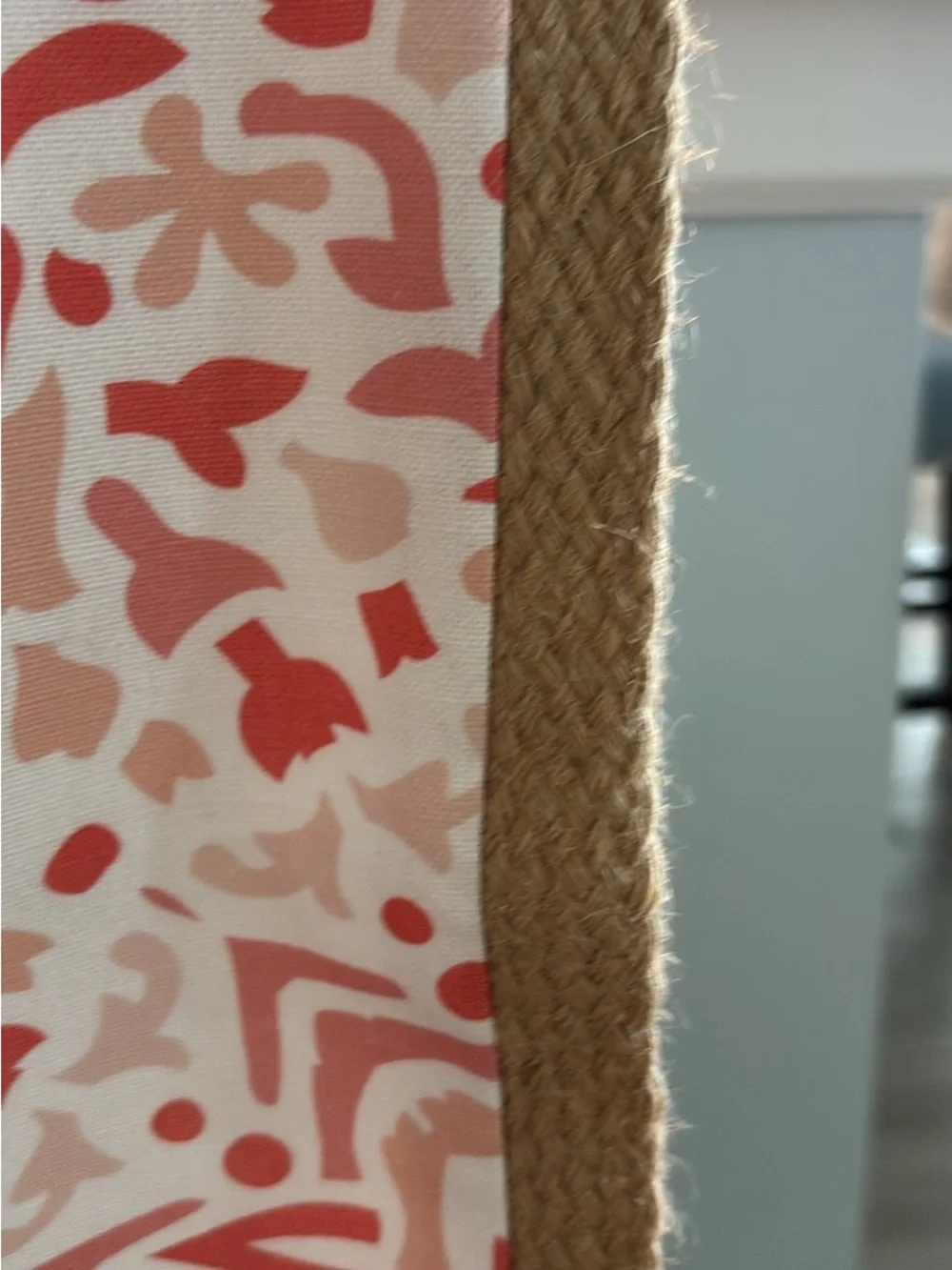 Tablecloth Runner, Coral & White